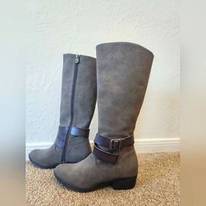 Blowfish Boots Grey Buckle Detail